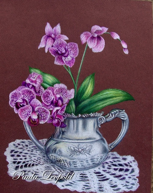 Orchids & Silver Reflections